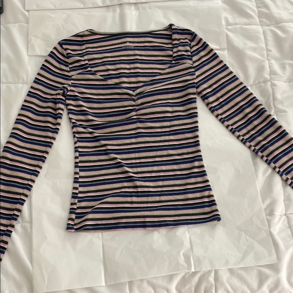 Aeropostale Multicolor Striped Blouse